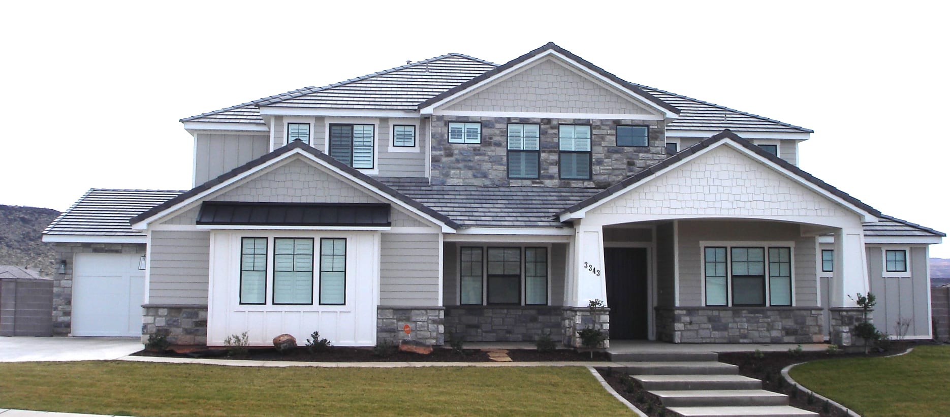 Completed home exterior
